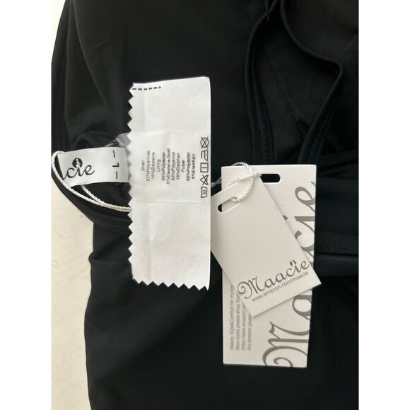 Maternity Black Wrap Swimsuit With Adjustable Straps - Size L - Picture 8 of 9